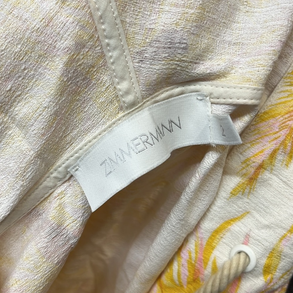 zimmermann cira hooded midi dress yellow jacket New! Size 2 - Picture 5 of 6